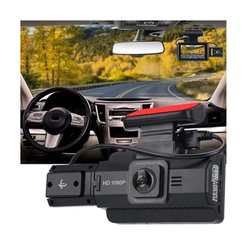 A88 Автомобили Размерът на Завъртане на Автомобилна камера Видеорекордер Авто Записващо устройство за Нощно Виждане с две лещи Универсални модели