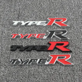 3D Метален Автомобили Оформление на Предната Решетка Логото на Иконата на багажника Емблема Тип R, За Honda Civic Fit Accord Аксесоари за състезателни автомобили Mugen TypeR