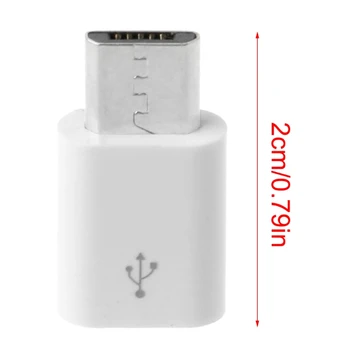 Адаптер Mini USB C за свързване към USB порт, кабел-адаптер за зарядно устройство Type C за Micro USB