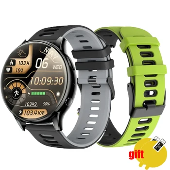 опаковка 3в1 за умни часовници с каишка KUMI GW5, мек силикон гривна, защитно фолио за екрана