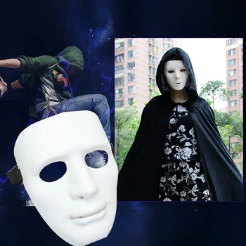 Обикновена маска за пълна лицето на Хелоуин, Реквизит за театрален грим, Маски, Дебели маски за хип-хоп и улични танци, маска за лице Ghost Dance Step