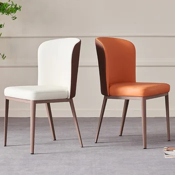 Скандинавски стол за хранене, модерен минималистичен стол с мека облегалка на стола за дома ресторант, стол за хотела, стол за кафе, стол за почивка