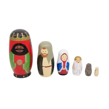 Штабелируемая кукла, 6 слоя, Кралски гнездене кукли, Дървени Matryoshka, Универсална ръчна работа