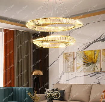 Лампата в хола, Кристален полилей, Луксозен полилей в стил постмодерното, вила, спалня, маса за Хранене, Бар-часова рецепция