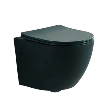 Тъмно зелен тоалетна чиния + стандартен резервоар за вода