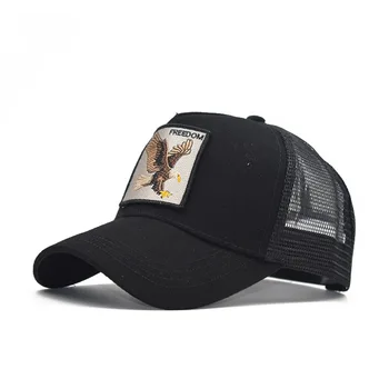 Популярната памучен окото шапка с бродерия на животни за мъже и жени, бейзболна шапка, спортна шапка за активна почивка, велосипедна шапка от слънцето, модна шапка