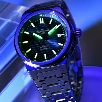 Relogio Masculino CARNIVAL Механични бизнес часовници за мъже, луксозни автоматични часовници 50 м., водоустойчива 2023 Reloj Hombre