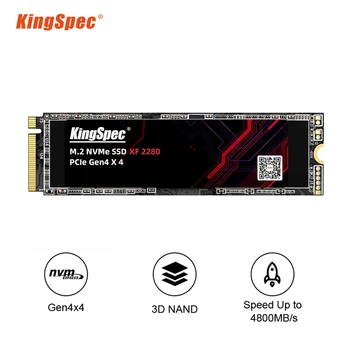KingSpec M. 2 512GB SSD 1TB NVMe PCIe 4.0 500g Вътрешен твърд диск M2 2280 HD 5000 Nmve Gen4 Твърд диск за Лаптоп PS5