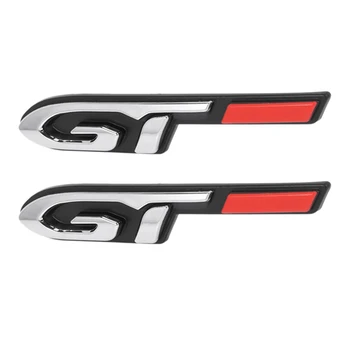 2 Бр Готина 3D Стикер в стила на автомобила Gt Design резервни Части И Аксесоари За Peugeot Модни стикер на вратата на автомобила