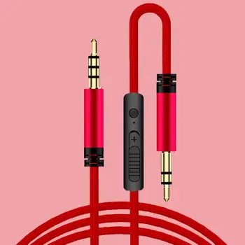 Аудио кабел Стабилна прехвърляне на Защита от смущения Вграден микрофон, 3,5 мм мъж към мъж Аудиопровод за слушалки