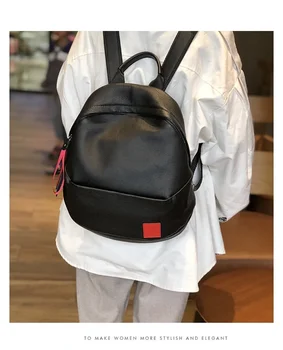 Раница, дамска чанта от кожа 2024, нов корейски раница от телешка кожа на първия слой, за почивка и пътуване
