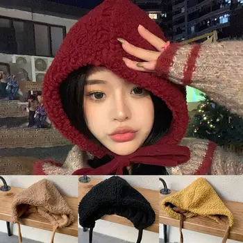 Crochet-шапки дантела, Скъпа вязаная длъжен за защита на ушите, Дамски шапки, Топло вязаная капачка, есен-зима