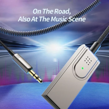 Bluetooth Aux USB Адаптер с конектор 3.5 мм, авто аудио Стерео, безжична Bluetooth 5,0 за автомобилен приемник, BT-предавател, за да автомобилния динамика