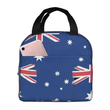 Термоизолированные чанти за обяд с шарките на австралийския национален флаг, контейнер за обяд, изолирано чанта, запечатани чанта-тоут, обяд-бокс за улици