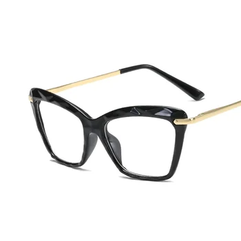 Модерен Crystal 3D Луксозен дизайн, Анти-сини Рамки за Очила, Плоско Огледало, Котешко око, Светло синьо Блокер Рамки за очила, Трендови очила