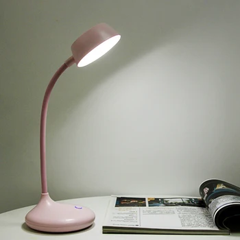 USB Акумулаторна светодиодна настолна лампа С регулируема яркост Топло бяло осветление DC 5V Led лампа за четене С регулируем силиконов маркуч