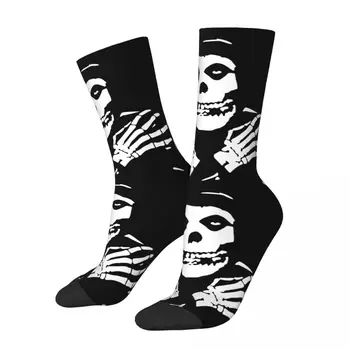 Чорапи Misfit Skeleton Merch Crew, Уютни спортни чорапи на ужасите, удобни за мъже, прекрасни подаръци