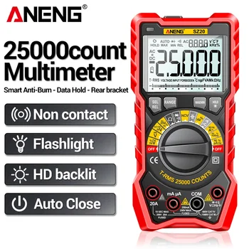 ANENG SZ20 25000 Точки зададено измерване на Електрически ток ac/dc Многофункционален Автоматичен тестер с подсветка ленти Портативен за автомобилната индустрия