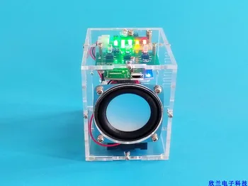 Bluetooth Малък говорител САМ Kit Акумулаторна печатна платка спектрален дисплей