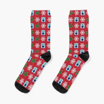 Коледни червени чорапи Beebo, чорапи с герои от анимационни филми, дълги чорапи, мужск...