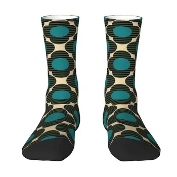 Чорапи със Забавна принтом Orla Kiely под формата на Цветето на Стъблото за Мъже И Жени, Разтеглив Летни Есенно-Зимни Чорапи в Скандинавски стил с цветя