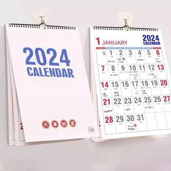 Сладък Cartoony Стенен Календар в 2024 Година, Големият Висящ Месечен Планер, Самодисциплина, Дневния ред, Органайзер за Графика, Декорация за вашия домашен Офис