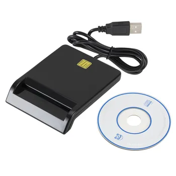 Устройство за Четене на карти, Преносим USB 2.0 Четец за смарт карти DNIE ATM CAC IC, ID, Банкова карта СИМ-карта Cloner Конектор за Windows, Linux