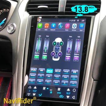 256 GB 13,8 Инча 2Din Авто Android 13 1920*1080 2K Екран Carplay За Ford Mondeo Fusion 2014 2019 Стерео GPS Navi DSP Видео плейър