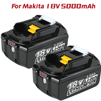 Нов BL1850B 18V 5.0 Ah Сменяеми Литиево-йонна Батерия за Makita BL1830 BL1850 BL1840 Безжични електрически инструменти с Литиево-йонни Батерии