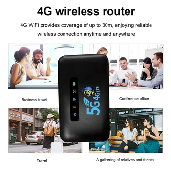 Преносим Мобилен WiFi рутер H30 CAT4 150 Mbps LAN RJ-45 2600 mah със слот за СИМ-карти за Пътуване на открито Безжичен Широколентов