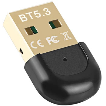USB Bluetooth 5.3 Адаптер USB Приемник Безжична Bluetooth предавател Безплатен драйвер за настолен компютър, Bluetooth Адаптер