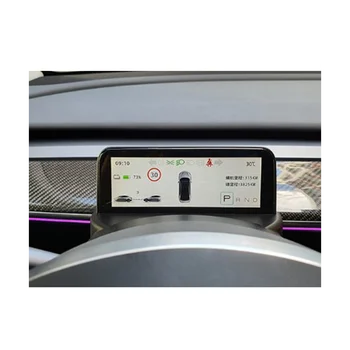 Авто централен дисплей, на екрана на волана, дисплей, мощност, скорост, 4,6-инчов IPS мини-LCD-панел на таблото за Tesla Model Y/3