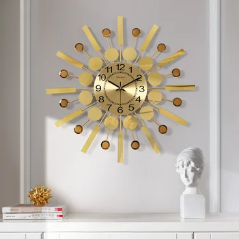 Декоративен часовник с изображение на бога на слънцето в скандинавски стил, стенни часовници, часовници за всекидневна, творчески кварцови часовници в съвременното минималистичном стил за спални