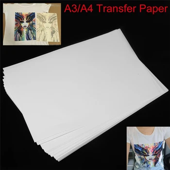 Тениска формат А3, А4, термотрансферен печат върху хартия, лека тъкан, стикер на процеса на производство на тъкани, Лъскави етикети на дрехи, тениски