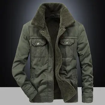 Зимни Топли дебели якета, Мъжки Naka Памучен руното яке-бомбер, мъжки Модни градинска дрехи, приталенные военни тактически палто M-5XL