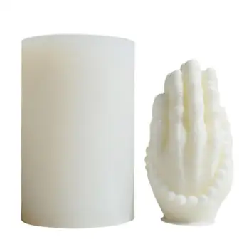 Форма за Молитва ръце 3D Форма за Свещи За Молитва Ръце Форма за формоване на шоколад, сапун Или гипс, безопасни за хранителни продукти и шоколад