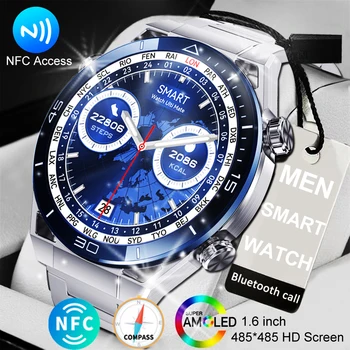 2023 NFC Смарт Часовници Мъжки 1 GB Памет Локална Музика Bluetooth Предизвикателство Спортни Часовници С Компас С Потребителски Циферблат Smartwatch За Xiaomi Android