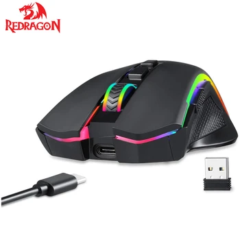 Redragon M602KS Безжична Детска Мишката MMO С RGB Подсветка, 7 Програмируеми Бутони, Мишката За Запис на Макроси За Преносими PC-Геймърите