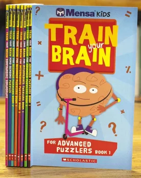 8 Обем на Менса Kids Тренируй мозъка си Детска Английска книга-пъзел с картинки, Образователна играчка За Подарък