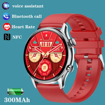 Модни Дамски умни часовници с поддръжка на NFC, гласов асистент, монитор на сърдечната честота за мъже Xiaomi, електронни часовници за спорт и фитнес за Bluetooth