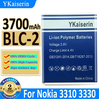YKaiserin Батерия BLC-2 BLC2 BLC 2 3700mAh за Nokia 3310 3330 3315 3350 3510 6650 6800 3550 3410 3510 5510 Песен-код Bateria