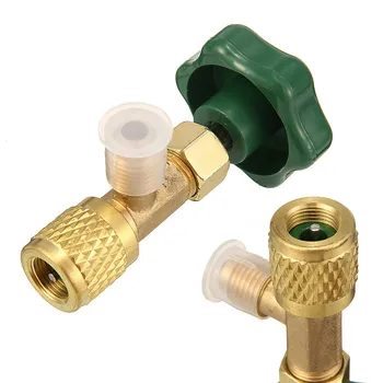 Дозиращият клапан R134a можете да отворите Универсална отварачка за бутилки Зелена Отварачка за бутилки 1/4 SAE за автомобилни аксесоари R12