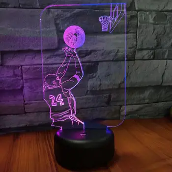 Детски подарък за рождения Ден на Едро Настолна лампа за Спални Красива Настолна лампа с промяната на цвета в 7 цвята Младежки Видеовизуальный 3D лека нощ