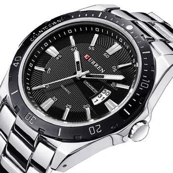 Часовници мъжки луксозна марка Часовници CURREN кварцов спортни военни мъжки ръчен часовник от неръждаема стомана за потапяне на 30 м Ежедневни часовници relogio masculino