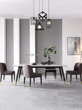 Трапезария стол от масивно дърво в скандинавски стил, лесен постмодернистский стол от плат за кафе, мека чанта за отдих, дизайнерски стол за заведение, домашен стол