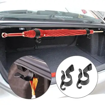 2 елемента/UE багажника на колата чадър кука завод закачалка кърпа кука авто аксесоари за интериора на колата органайзер за съхранение на багажника организатор на притежателя