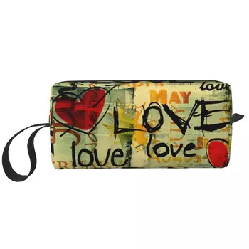 Love Artwork Преносими Чанти козметични чанти за пътуване, Къмпинг, активни занимания, Чанта за тоалетни принадлежности и бижута