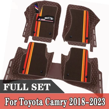 За Toyota Camry XV50 2022 2023 2020 2021 2019 2018 Автомобилни Стелки, Аксесоари, Кожени Килими, Защита на вътрешността на Колата