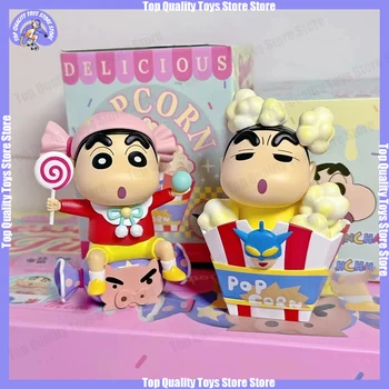 Молив Shin-Chan Blind Box Кавайная Десерт серия Mystery Box Кавайная Стоящи Модел Играчки, Десктоп декорация, подарък за Рожден Ден за дете