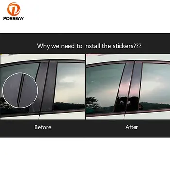 За Honda Odyssey 2018-2022 Колата Лъскава Пиано черен Стълб Багажник Прозорец панел на вратата и Стикер на колата Външни аксесоари